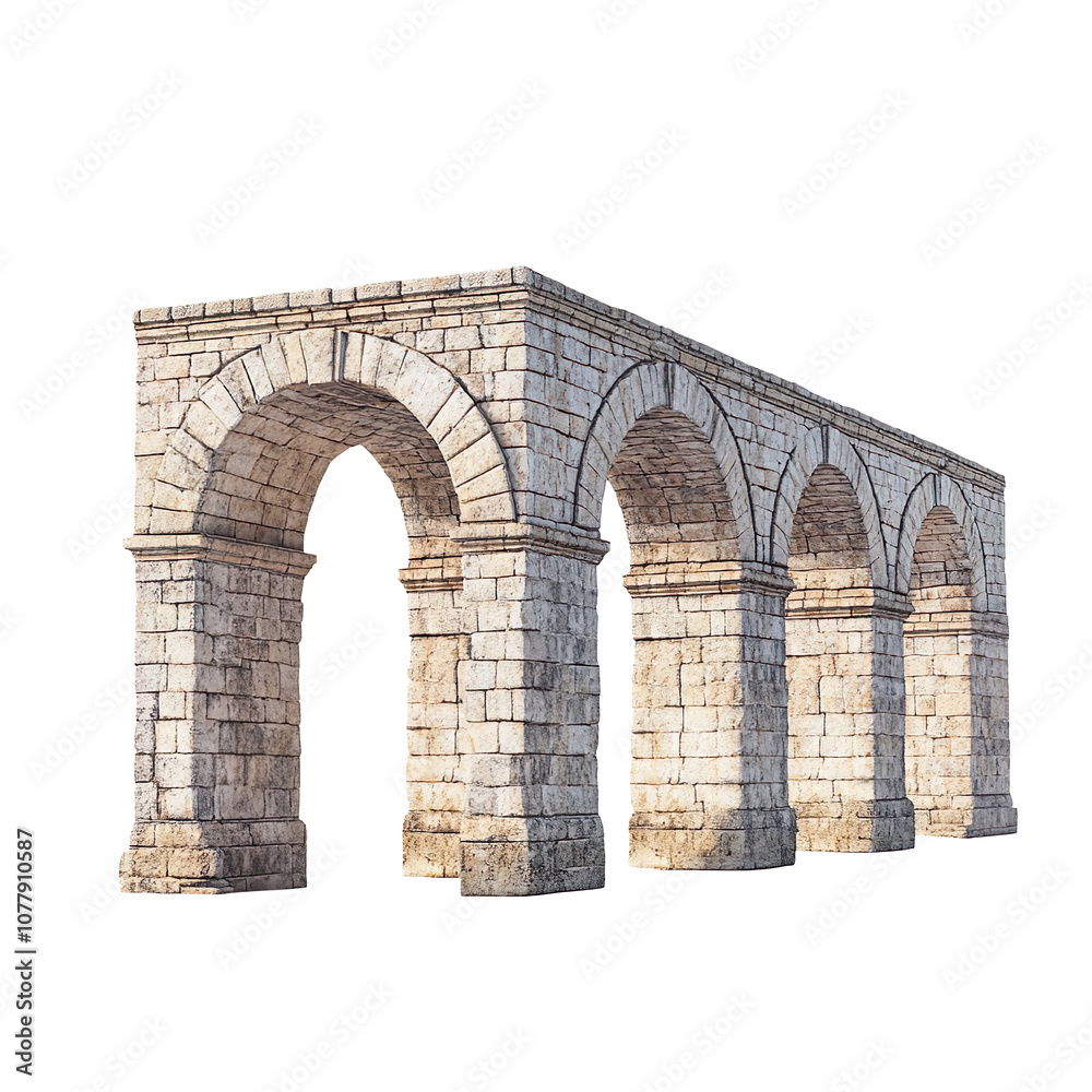 Roman Aqueduct isolated on transparent background Roman Aqueduct isolated on transparent background
