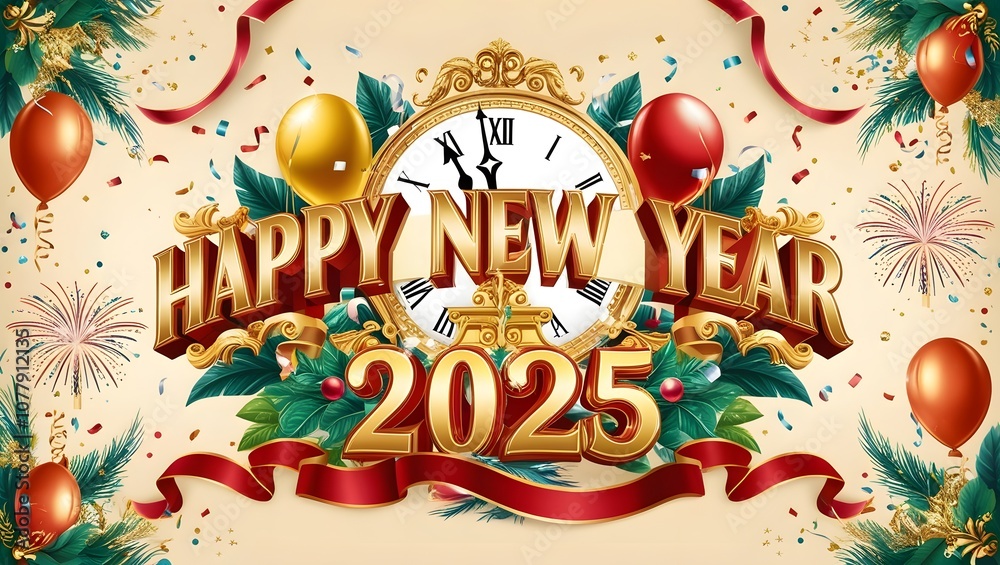 Fototapeta premium Happy new year background