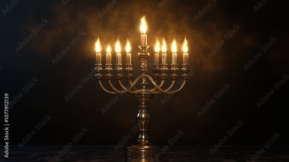 Menorah with Candles Menorah with Candles