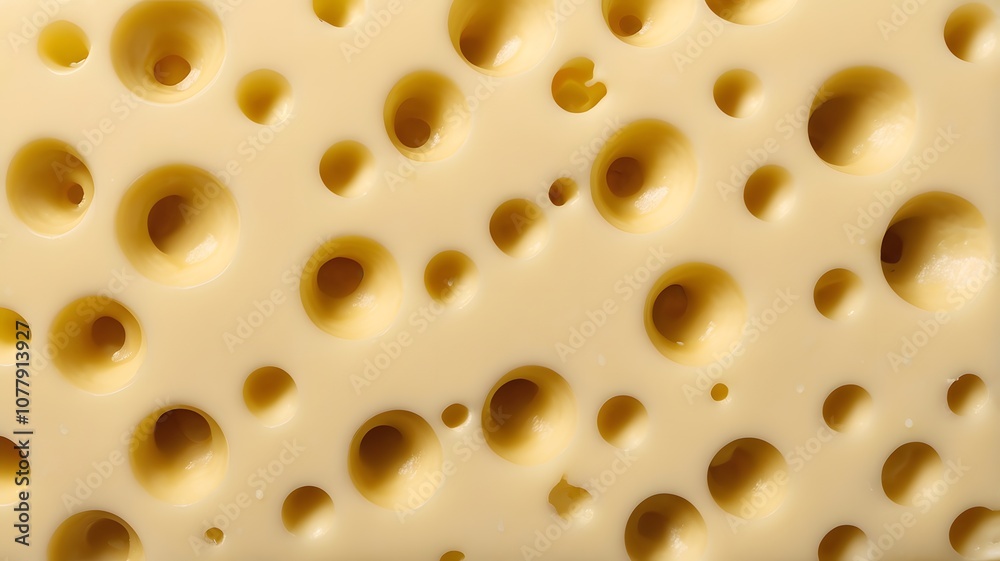 Highly detailed, macro close-up photograph of a rich, creamy cheese texture in extremely high resolution