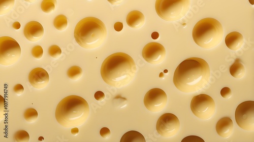 Highly detailed, macro close-up photograph of a rich, creamy cheese texture in extremely high resolution