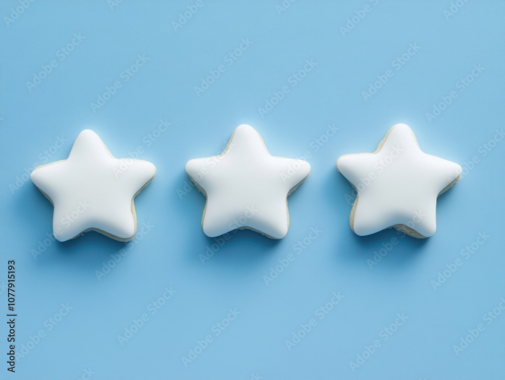 Three Star Shaped Cookies Three Star Shaped Cookies