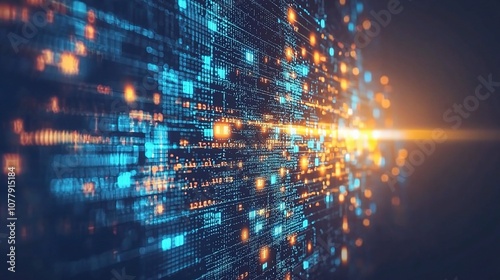 Wallpaper Mural Vibrant Digital Stock Market Data Visualization With Ticker Symbols and Price Information Displayed in a Dynamic Background of Lights and Patterns Torontodigital.ca