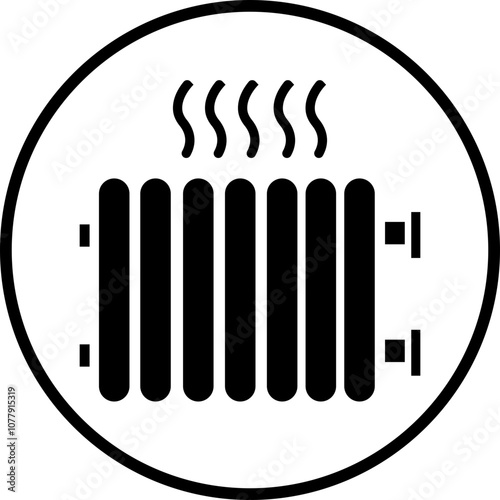 Car Radiator glyph circle Icon, line icons style, simple element from car parts concepts. car radiator editable logo sign symbol design on transparent background. can be use for web and mobile
