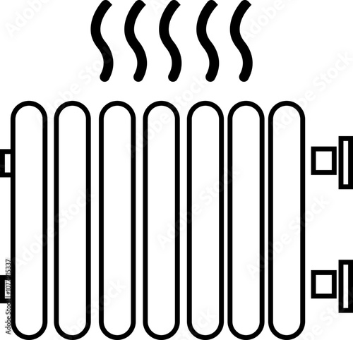 Car Radiator glyph circle Icon, line icons style, simple element from car parts concepts. car radiator editable logo sign symbol design on transparent background. can be use for web and mobile