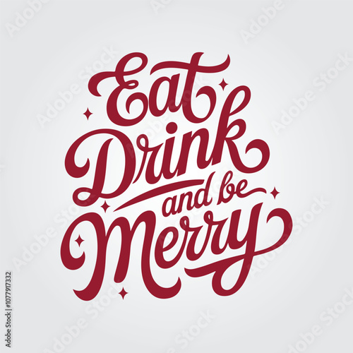 Happy new year Christmas calligraphy  t shirt design
