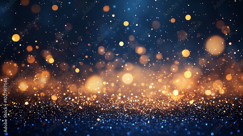 Fototapeta premium Abstract glittering lights background with bokeh blur