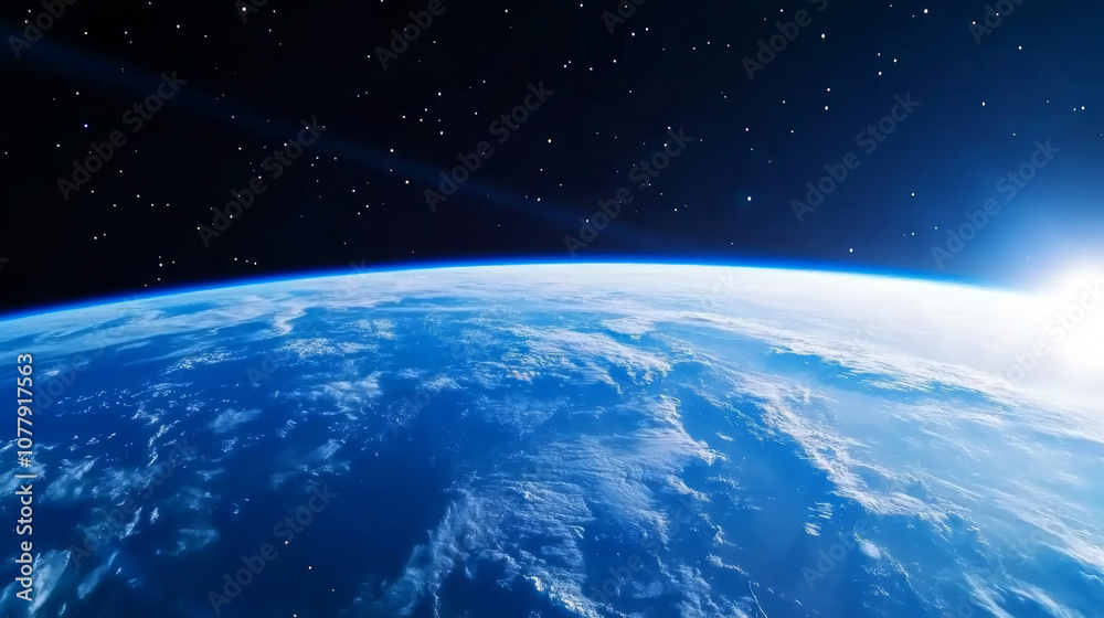 Earth in space universe planet with shiny star dark blue technology science background with copy space. astronomy starry sky shimmering glow wallpaper Earth in space universe planet with shiny star dark blue technology science background with copy space. astronomy starry sky shimmering glow wallpaper