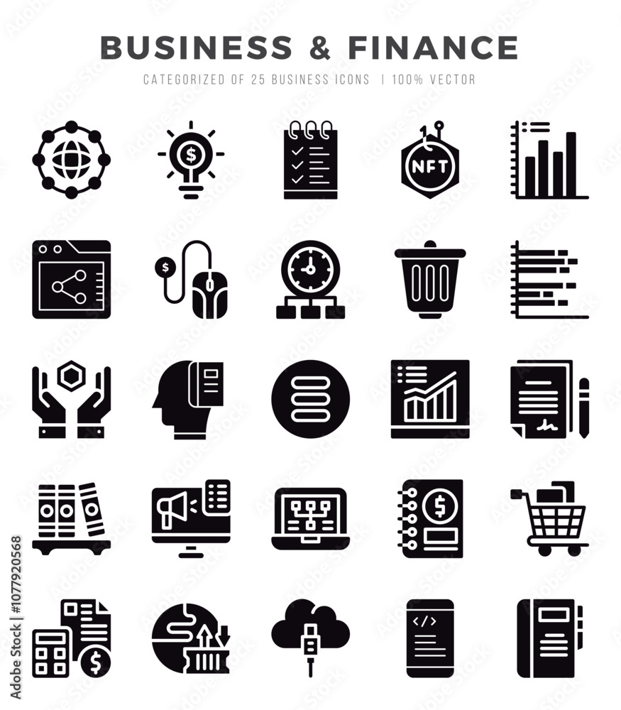 Business & Finance icons set. Vector illustration. Business & Finance icons set. Vector illustration.