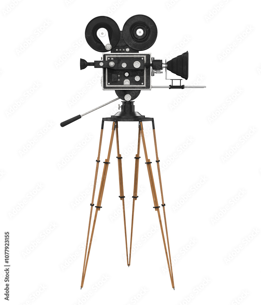Obraz premium Vintage Movie Camera Isolated