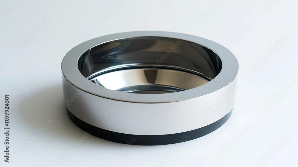 close up of a sleek chrome car ashtray with a modern minimalist design against a clean white background Showcasing the elegant cylindrical shape and polished close up of a sleek chrome car ashtray with a modern minimalist design against a clean white background Showcasing the elegant cylindrical shape and polished