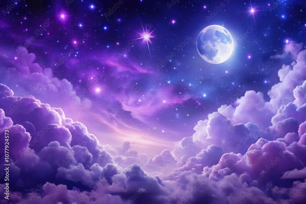 Fototapeta premium night sky and clouds