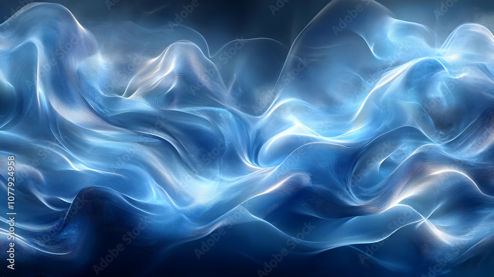 Obraz premium Abstract Background of Blue Swirls