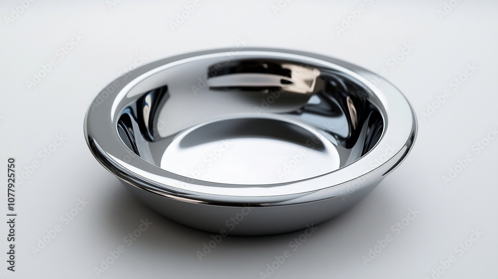 Closeup photograph of a shiny smooth and polished removable car ashtray with a circular chrome like design against a plain white background in a minimalist studio setting Closeup photograph of a shiny smooth and polished removable car ashtray with a circular chrome like design against a plain white background in a minimalist studio setting