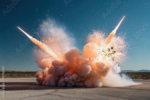 Influence of Explosions on Crystal Clear Surfaces in Dynamic Environments