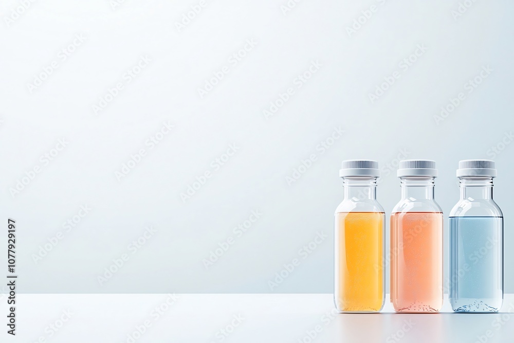 Assortment of Sports Drink Bottles with Electrolytes and Vitamins in Clinical Laboratory Setting Assortment of Sports Drink Bottles with Electrolytes and Vitamins in Clinical Laboratory Setting