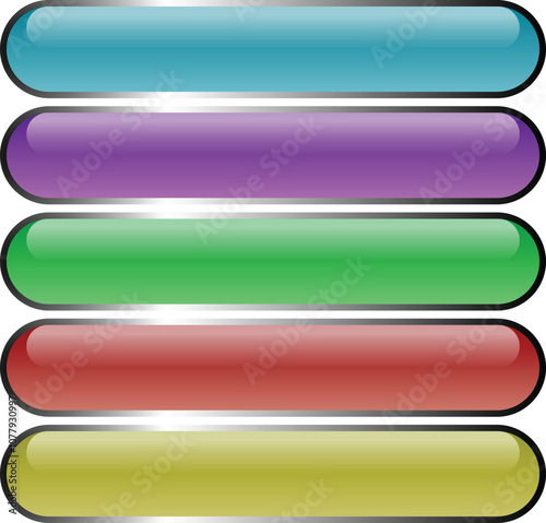 simple 3d glossy buttons