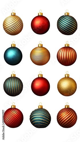 Colorful Christmas Ornaments for Holiday Decoration