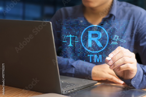 legal protection  of registered trademarks, intellectual property, copyrights, and patents in concepts of business law 