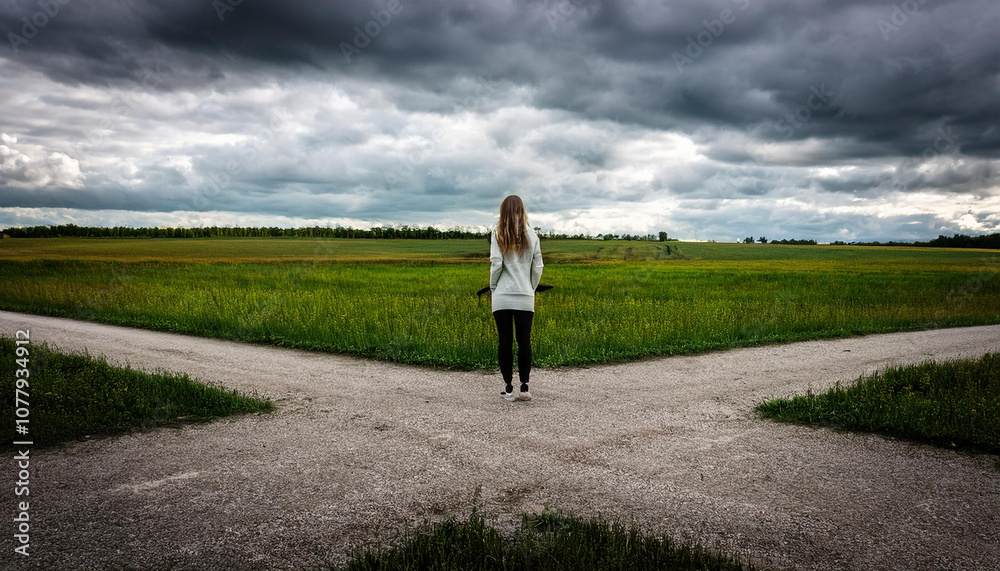 A person standing at a crossroads and choosing a path without hesitation, symbolizing decisiveness in making life choices
A person standing at a crossroads and choosing a path without hesitation, symbolizing decisiveness in making life choices