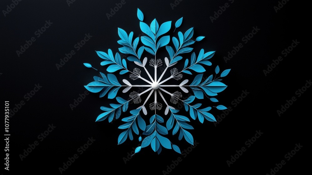 A digital illustration of a snowflake with intricate patterns and gradients, creating a sense of depth and dimension. A digital illustration of a snowflake with intricate patterns and gradients, creating a sense of depth and dimension.