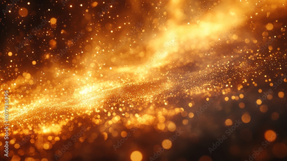 Warm golden bokeh lights with a gentle blur, ideal for a festive or dreamy background Warm golden bokeh lights with a gentle blur, ideal for a festive or dreamy background