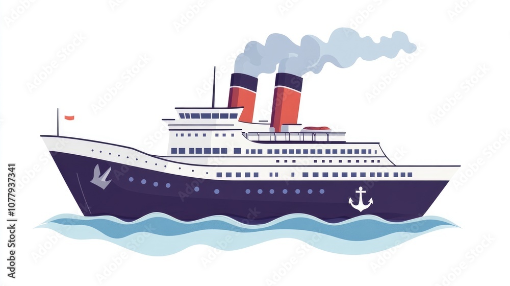 Cruise Ship Sailing on Calm Waters Cruise Ship Sailing on Calm Waters