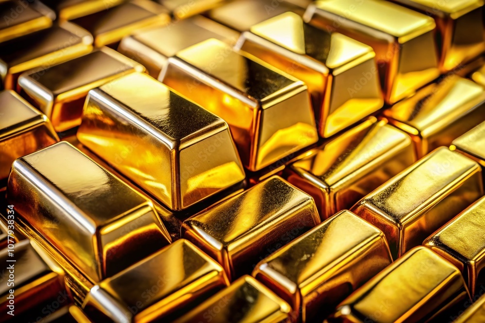 Close-Up Capture of Gleaming Gold Bars Showcasing Their Luxurious Shine and Intricate Details for Stock Photography Use Close-Up Capture of Gleaming Gold Bars Showcasing Their Luxurious Shine and Intricate Details for Stock Photography Use