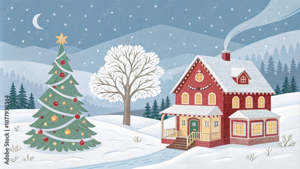 Fototapeta premium All object of Christmas-themed