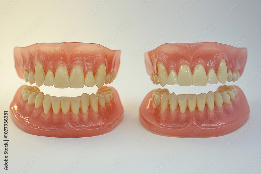 Two teeth missing from a child's smile, surrounded by healthy teeth. Dental hygiene concept, close-up view. Two teeth missing from a child's smile, surrounded by healthy teeth. Dental hygiene concept, close-up view.