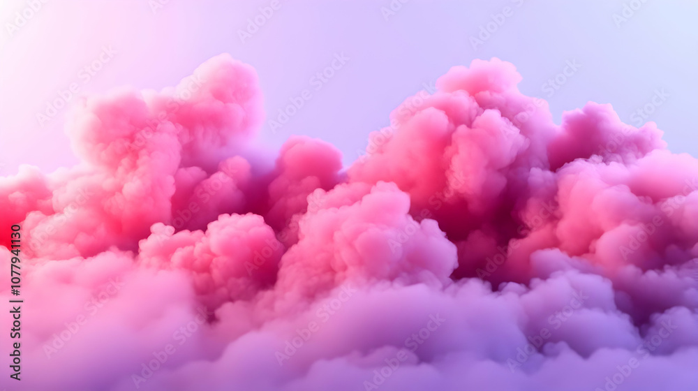 Pink and Purple Clouds Abstract Background