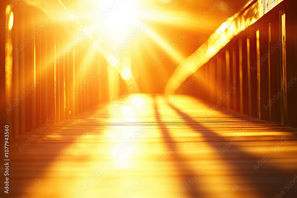 Abstract bridge of light, symbolizing crossing over to success Abstract bridge of light, symbolizing crossing over to success
