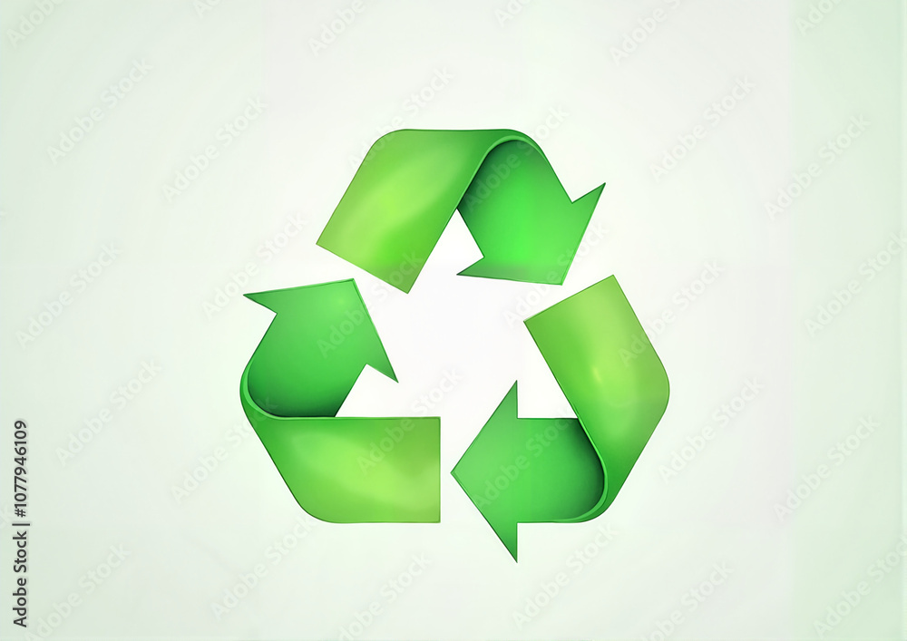 Green recycling symbol for eco-conscious lifestyle Green recycling symbol for eco-conscious lifestyle