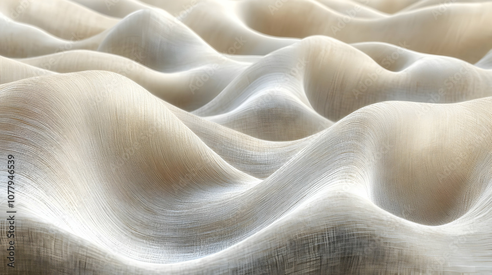 Abstract 3D Background with White and Beige Wavy Texture Abstract 3D Background with White and Beige Wavy Texture