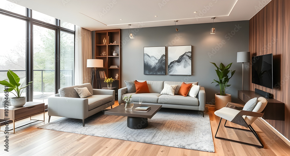 Fototapeta premium Modern Living Room Trends to Elevate Your Home Decor