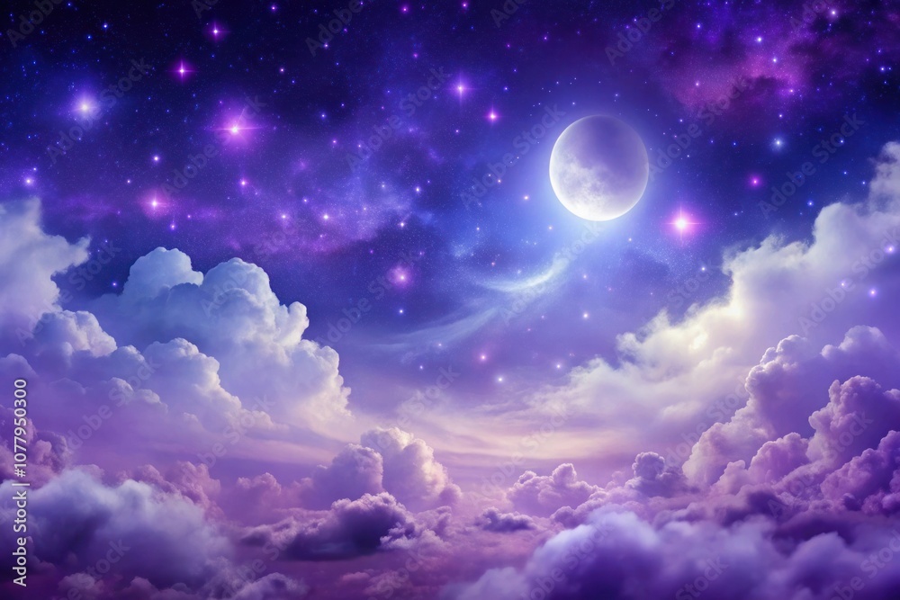 a purple moon and the moon are in the sky a purple moon and the moon are in the sky