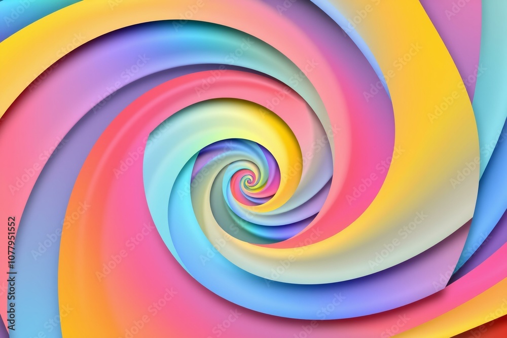 3D Abstract Spiral with Multicolored Gradients.generative AI
3D Abstract Spiral with Multicolored Gradients.generative AI