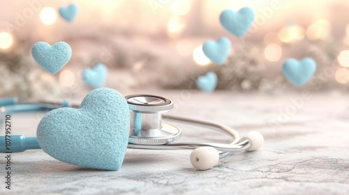 mage of stethoscope and heart as a cover for Valentine's Day or love song