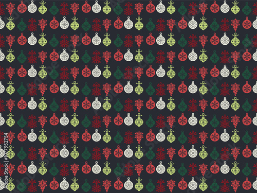 Shameless Pattern Christmas ornaments vector illustration colorful silhouette design