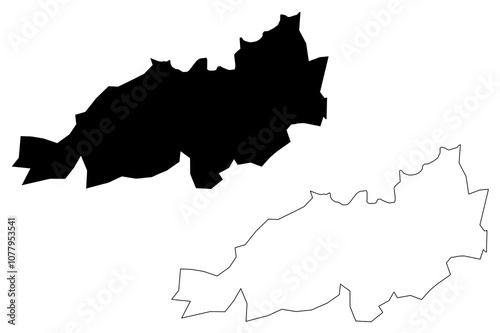 Blida Province (Provinces of Algeria, Peoples Democratic Republic of Algeria) map vector illustration, scribble sketch Blida map photo