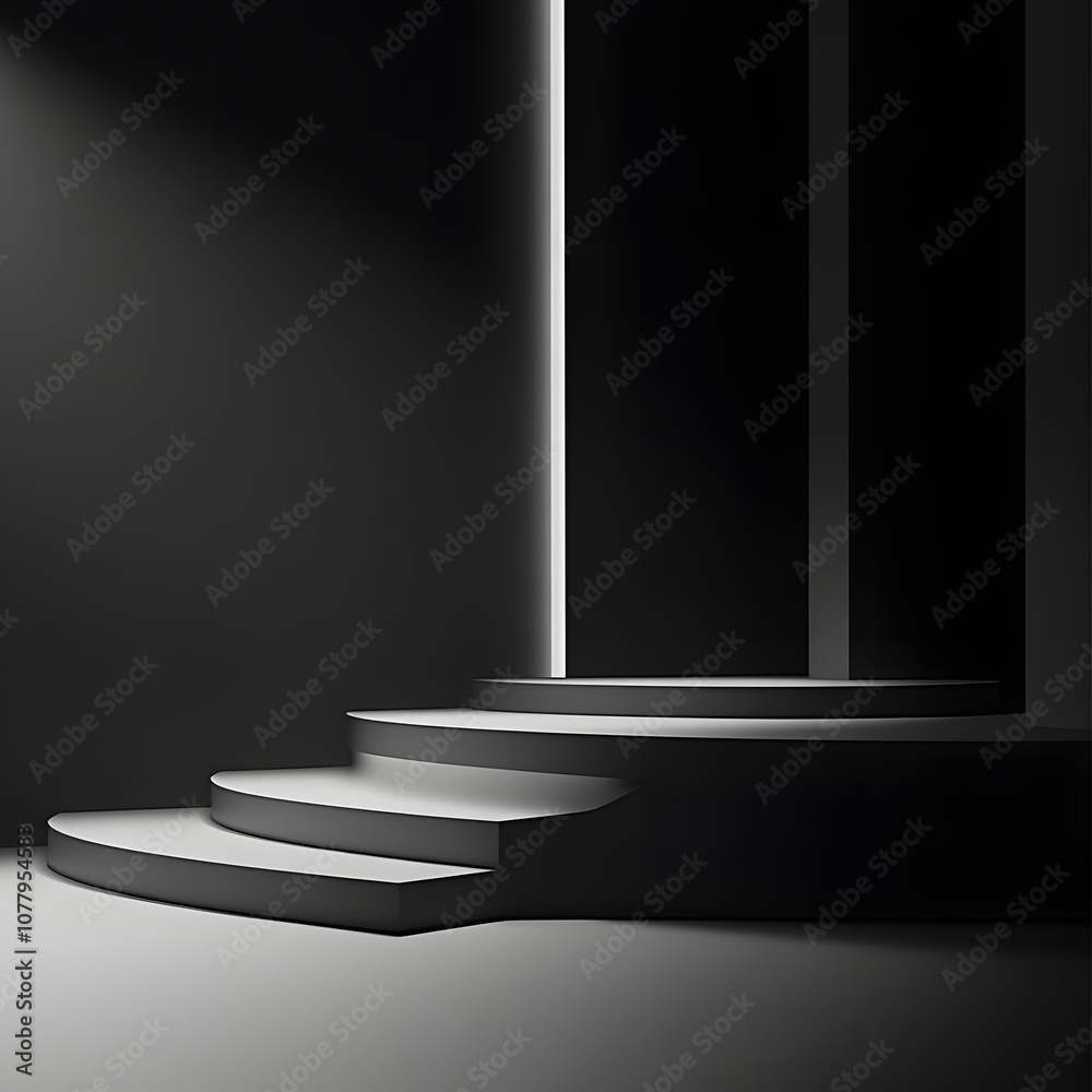 Obraz premium empty stage with spotlight on stage