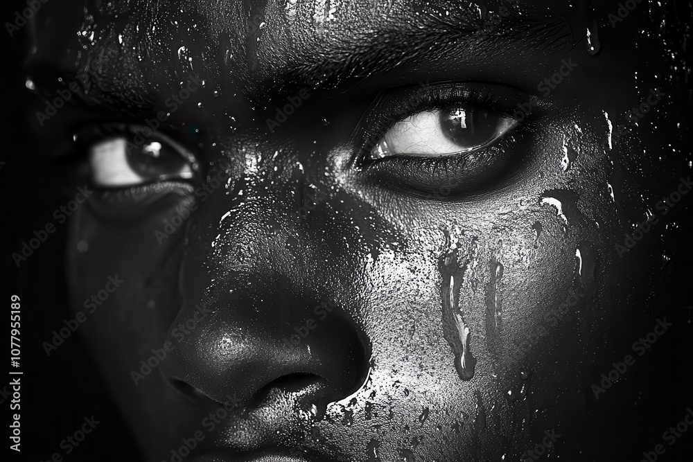 tearstreaked faces captured in black and white photographs conveying deep emotions and unspoken stories through a poignant and artistic interpretation of vulnerability and strength tearstreaked faces captured in black and white photographs conveying deep emotions and unspoken stories through a poignant and artistic interpretation of vulnerability and strength