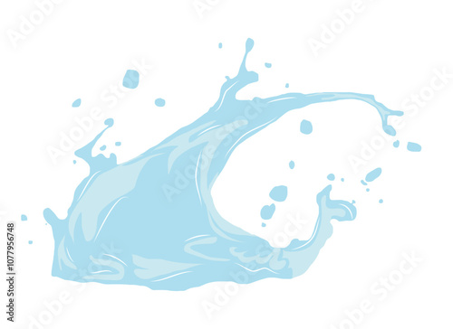 large splash of spilled liquid on the surface88