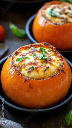 Delicious fiori di zucca with melted mozzarella for spring appetizers