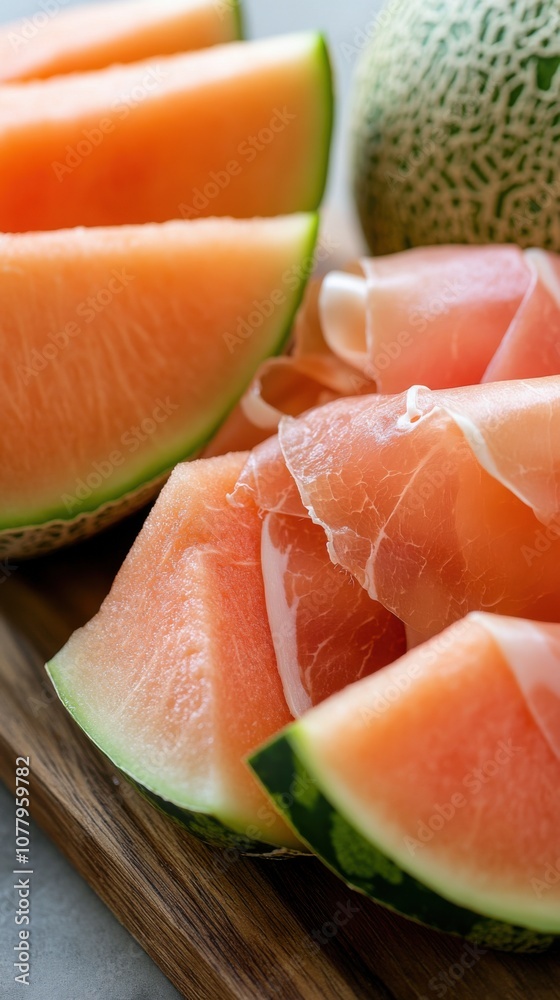 Delicious prosciutto and melon appetizer: fresh slices for summer entertaining Delicious prosciutto and melon appetizer: fresh slices for summer entertaining