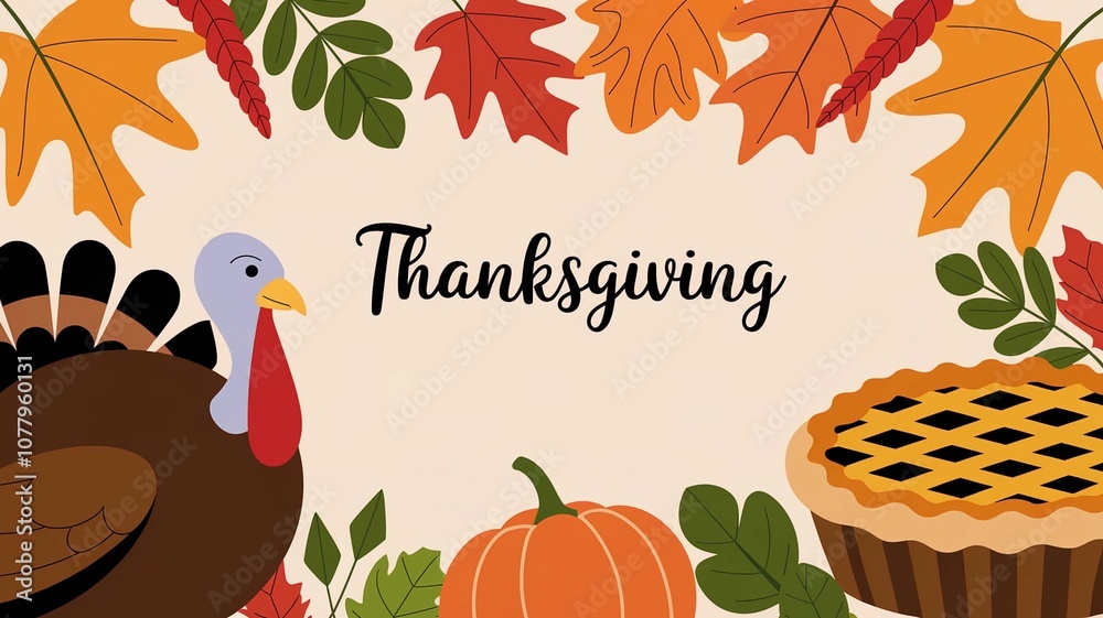 Naklejka premium thanksgiving celebration