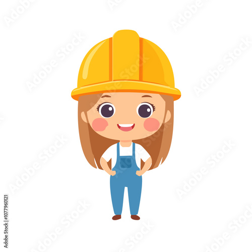 Mason Cute Worker Work Job Profession Professional Occupation Cartoon Character
