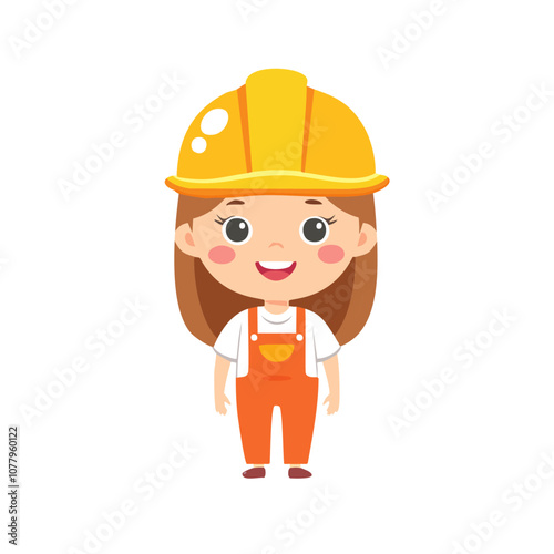 Mason Cute Worker Work Job Profession Professional Occupation Cartoon Character
