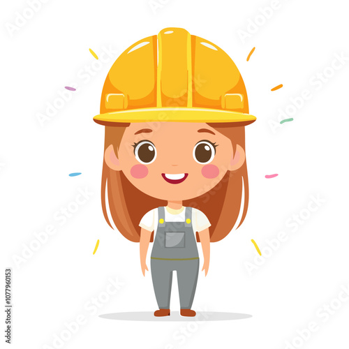 Mason Cute Worker Work Job Profession Professional Occupation Cartoon Character
