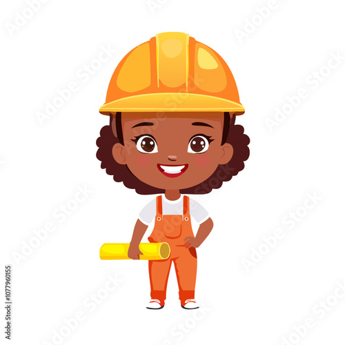 Mason Cute Worker Work Job Profession Professional Occupation Cartoon Character
